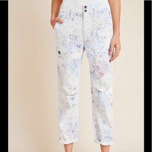 Anthropologie The Wanderer Watercolor Cargo Pants - Size 28